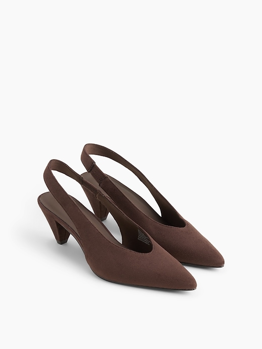 Image number 2 showing, Vegan Suede Slingback Mules