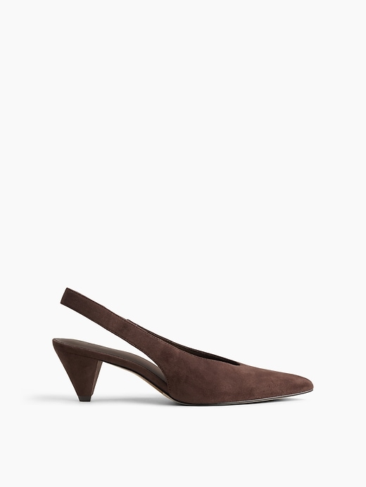 Image number 1 showing, Vegan Suede Slingback Mules