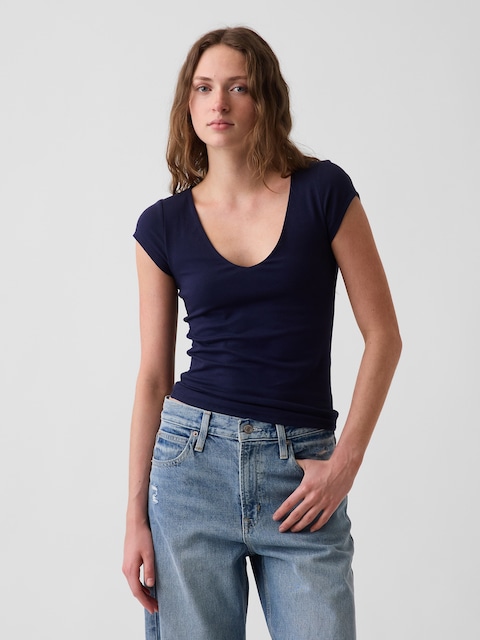 CloseKnit Jersey V-Neck T-Shirt