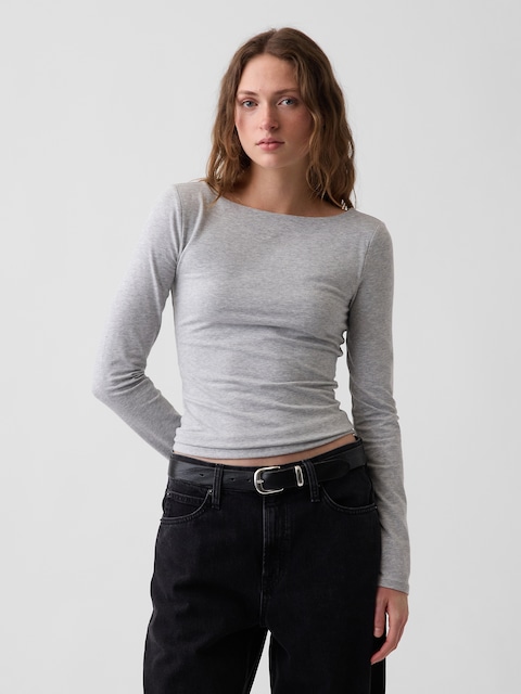 CloseKnit Jersey Scoop-Back T-Shirt