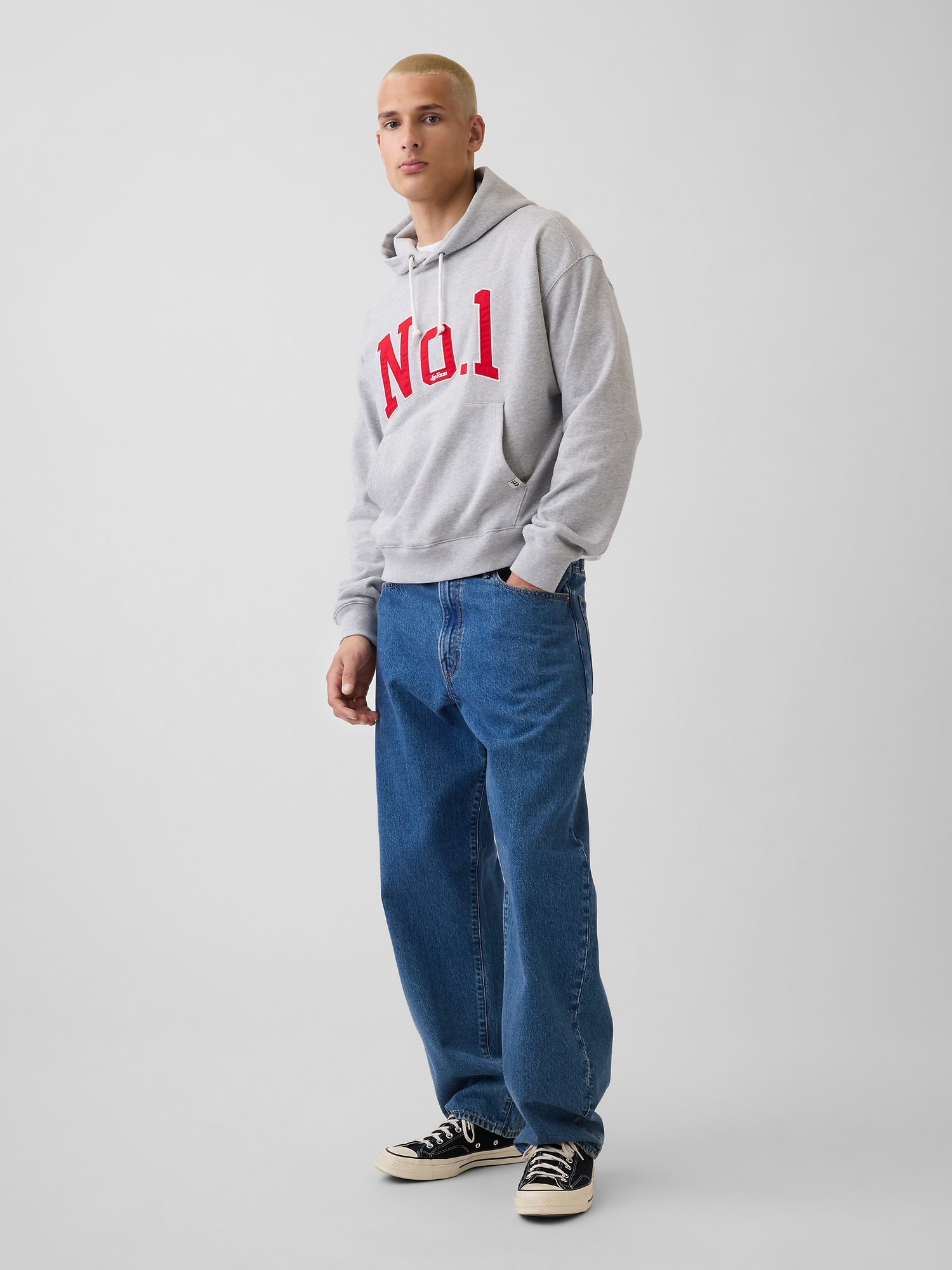 Мужские худи Gap Adult Los Tacos No. 1 Heavyweight French Terry Oversized — фото 3