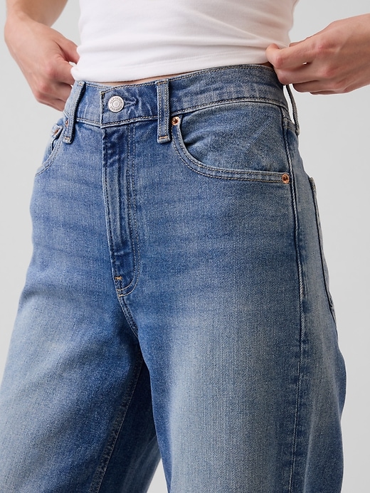 Image number 5 showing, High Rise Stride Wide-Leg Ankle Jeans