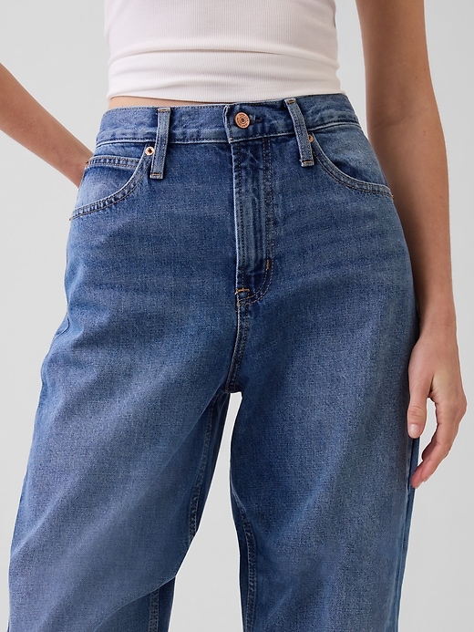 Image number 5 showing, High Rise Barrel Jeans