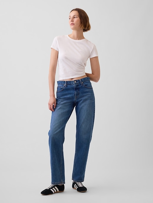 Image number 1 showing, Mid Rise Straight Taper Jeans