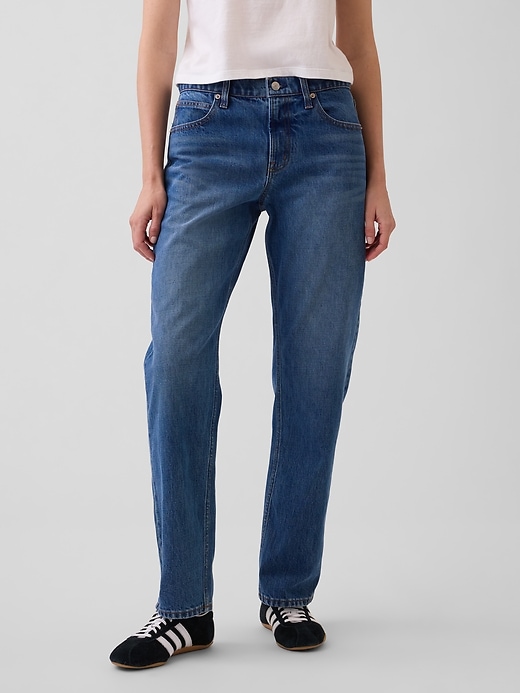 Image number 2 showing, Mid Rise Straight Taper Jeans