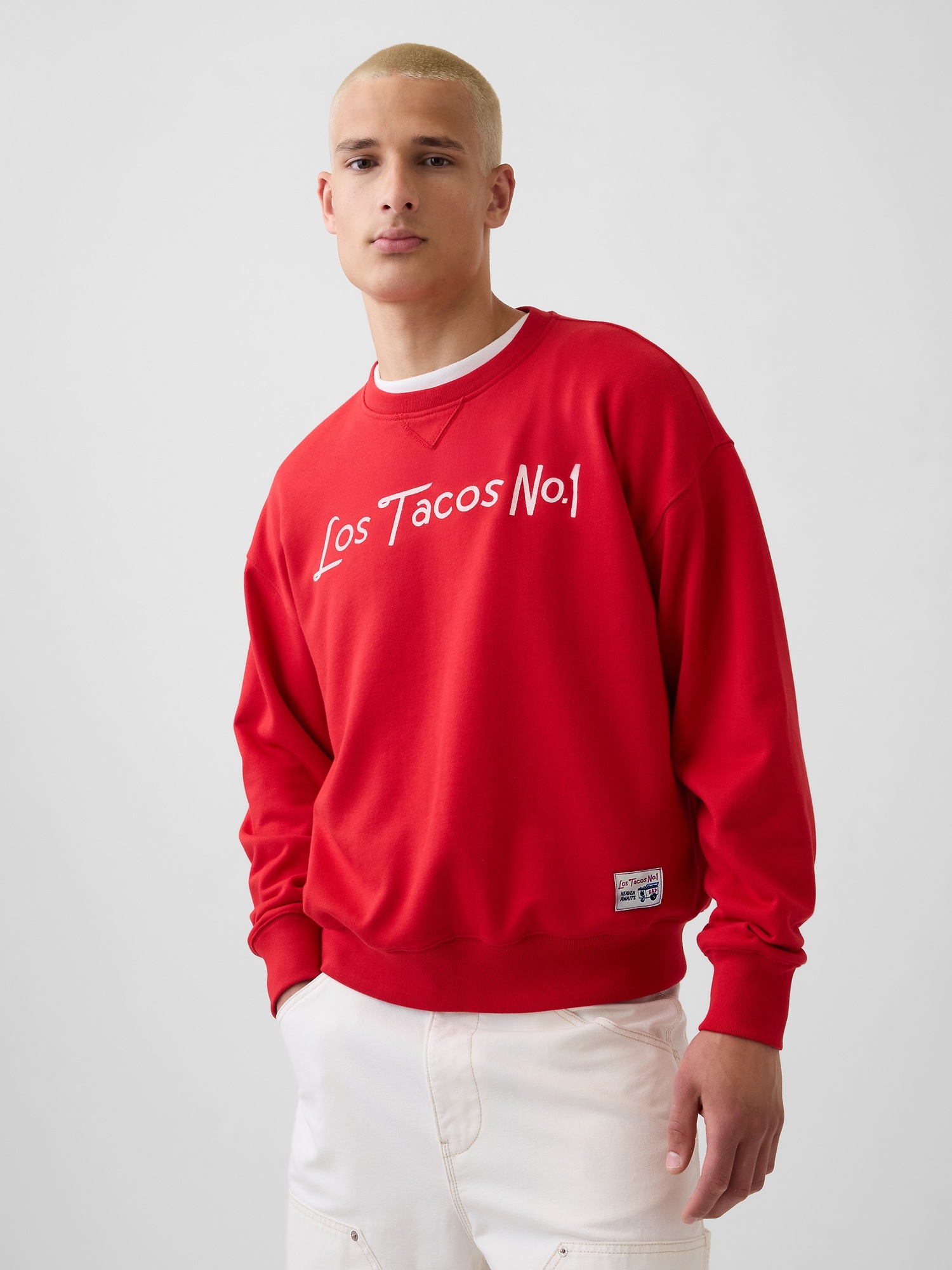 Мужские худи Gap Adult Los Tacos No. 1 Heavyweight French Terry Oversized Sweatshirt — фото 2