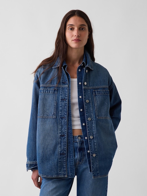 Denim Oversized Shirt Jacket