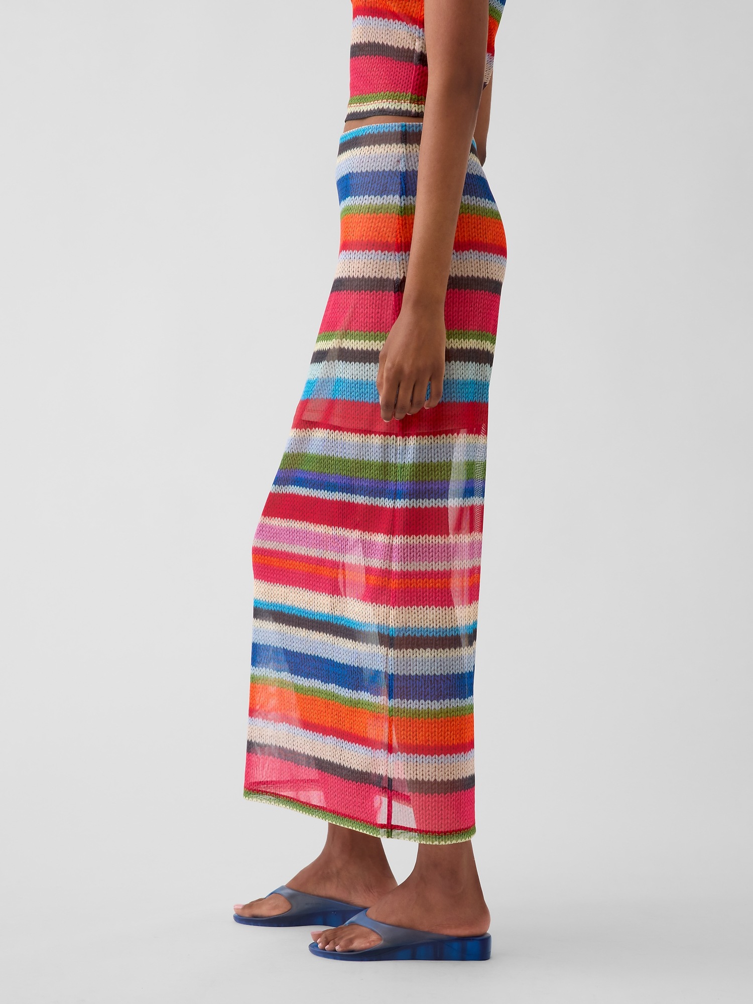 Женские юбки Gap GapStudio Happy Stripe Sheer Maxi Skirt — фото 3