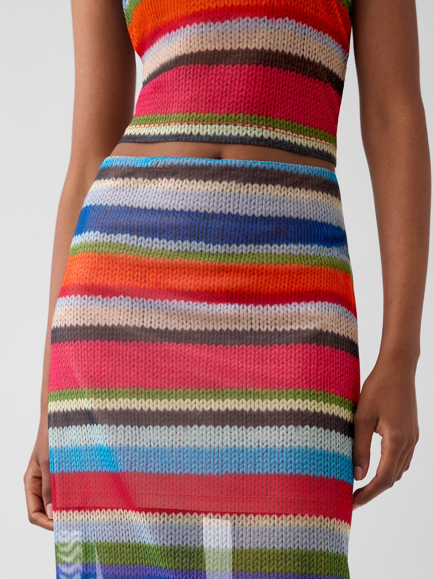Женские юбки Gap GapStudio Happy Stripe Sheer Maxi Skirt — фото 4