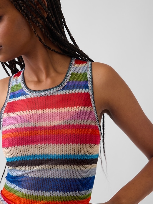 Image number 5 showing, GapStudio Happy Stripe Sheer Tank Top