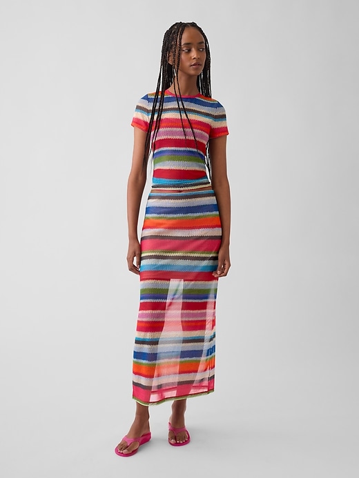 Image number 3 showing, GapStudio Happy Stripe Sheer T-Shirt