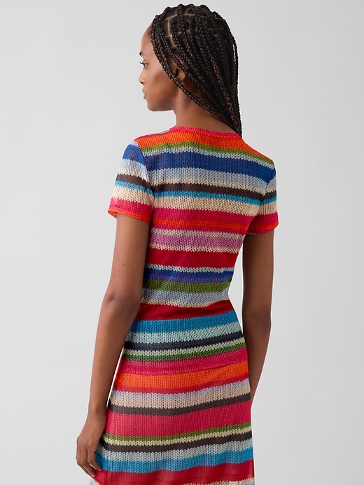 Image number 2 showing, GapStudio Happy Stripe Sheer T-Shirt