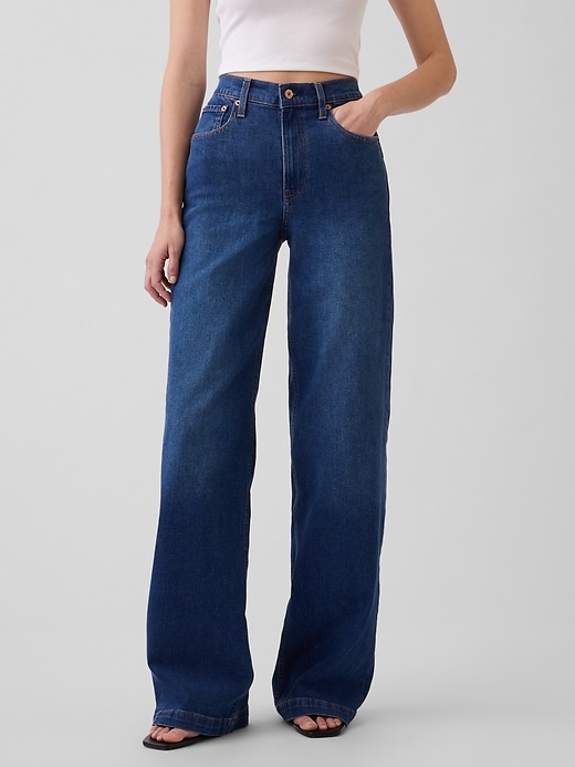 Image number 2 showing, High Rise Stride Wide-Leg Jeans