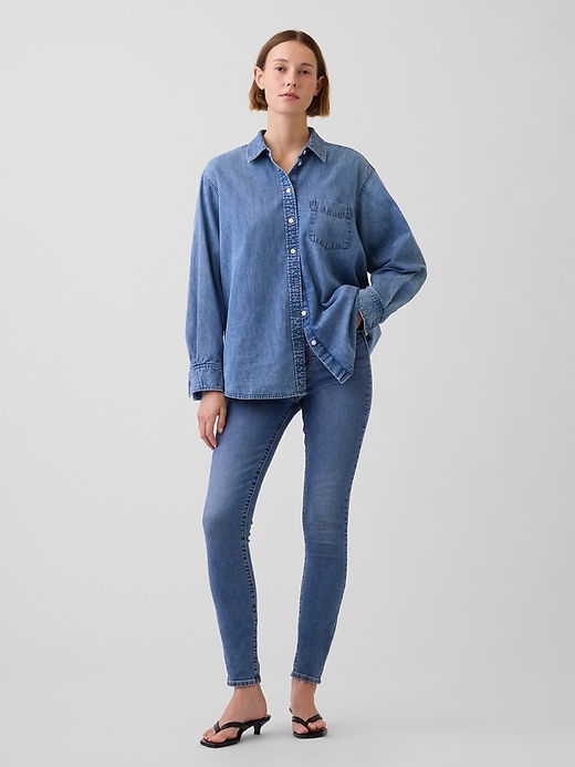 Image number 6 showing, High Rise True Skinny Jeans