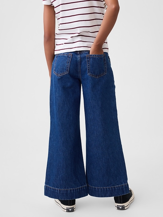 Image number 3 showing, Kids High Rise Stride Wide-Leg Ankle Jeans