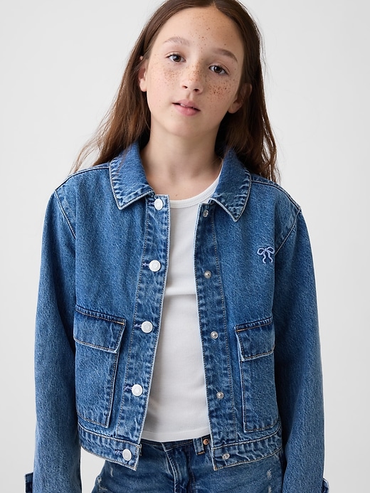 Image number 1 showing, Kids Denim Patch Pocket Jacket