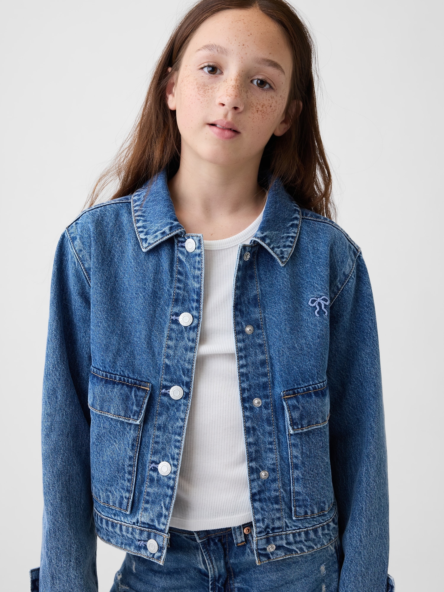 Kids Denim Patch Pocket Jacket