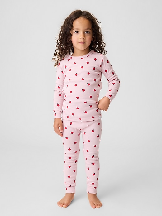 Image number 1 showing, Baby & Toddler Organic Brushed Cotton Apple PJ Set