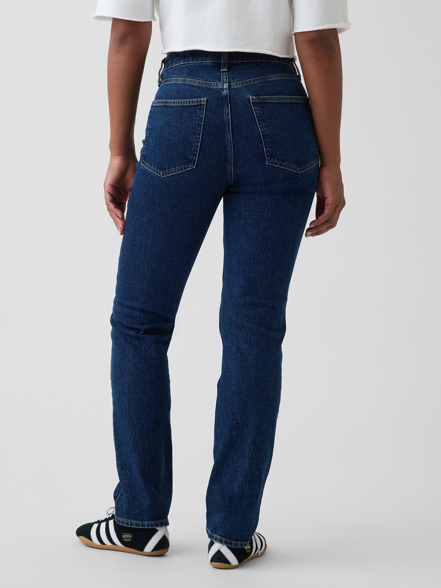 Женские джинсы Gap Curvy High Rise '90s Slim Straight Jeans — фото 4