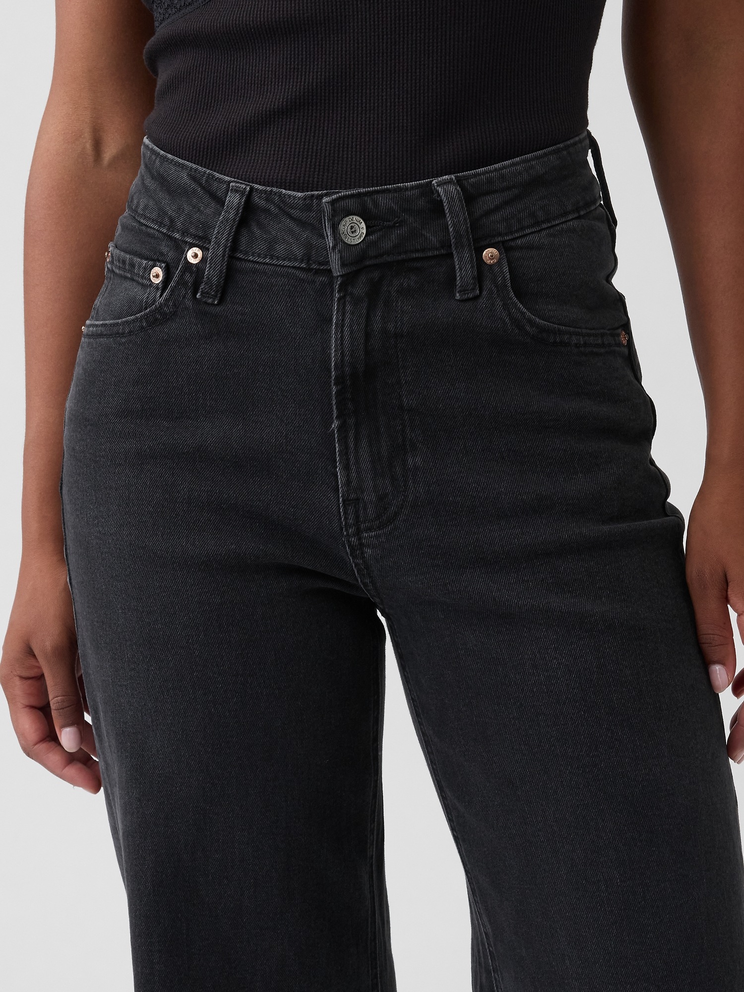 Женские джинсы Gap Curvy High Rise Stride Wide-Leg Jeans — фото 5