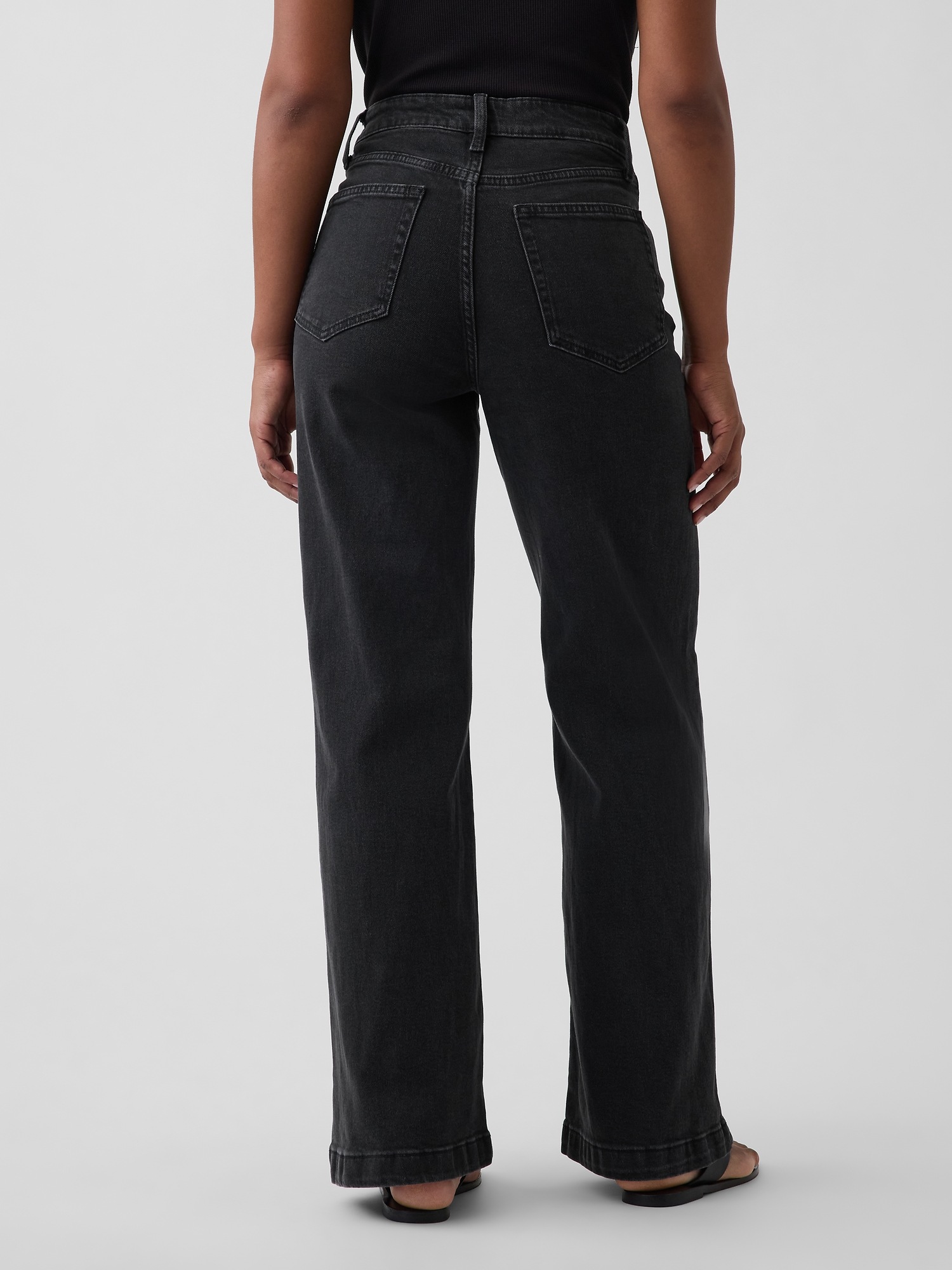 Женские джинсы Gap Curvy High Rise Stride Wide-Leg Jeans — фото 4