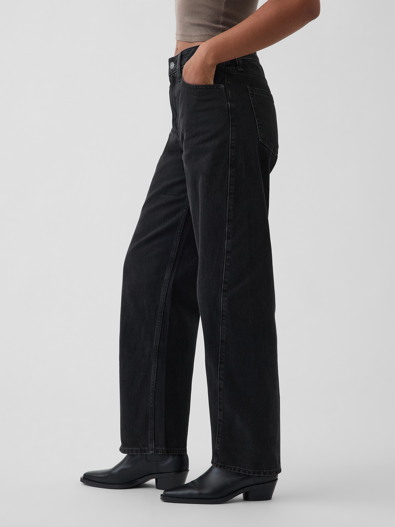 Женские джинсы Gap Curvy High Rise Barrel Jeans — фото 3