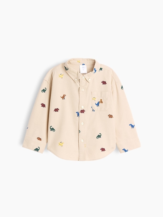 Image number 2 showing, Baby & Toddler Print Oxford Big Shirt