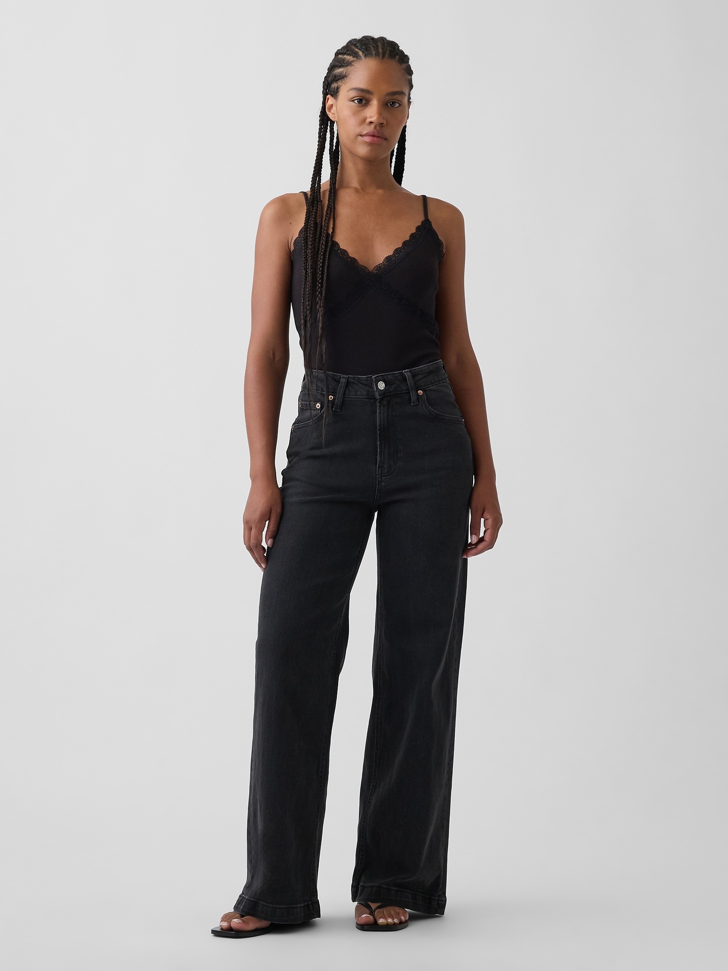 Женские джинсы Gap Curvy High Rise Stride Wide-Leg Jeans