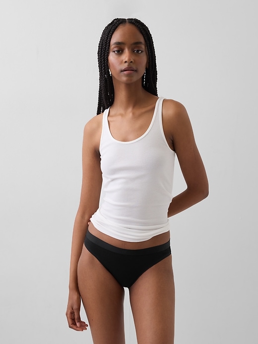 Image number 1 showing, Organic Stretch Cotton Logo Bikini