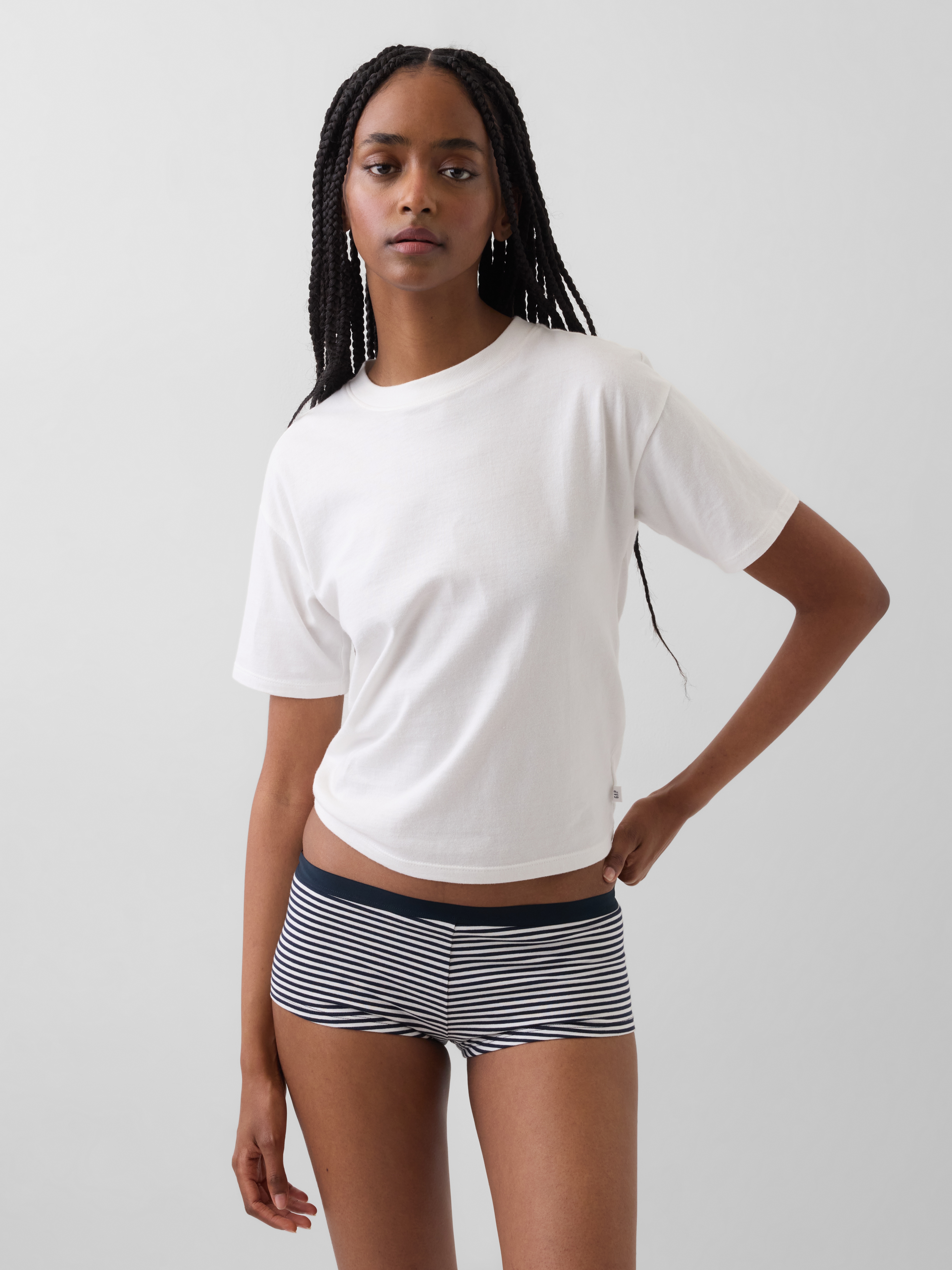 Organic Stretch Cotton High Rise Shorty