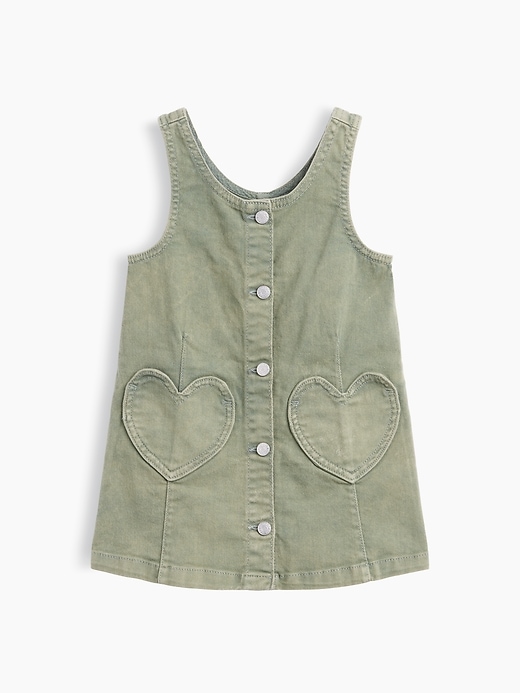 Image number 2 showing, Baby & Toddler Denim Heart Pocket Shift Dress