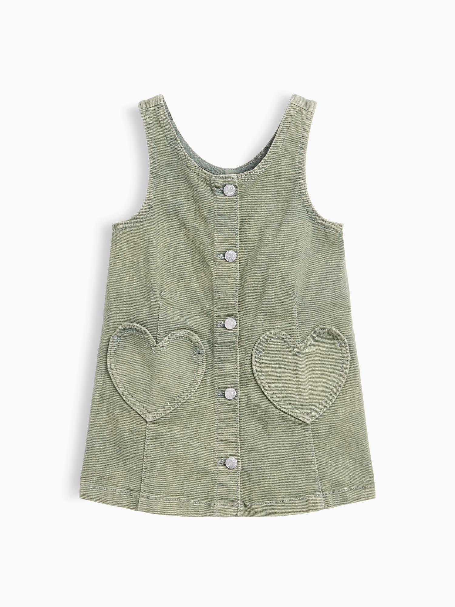 Baby & Toddler Denim Heart Pocket Shift Dress
