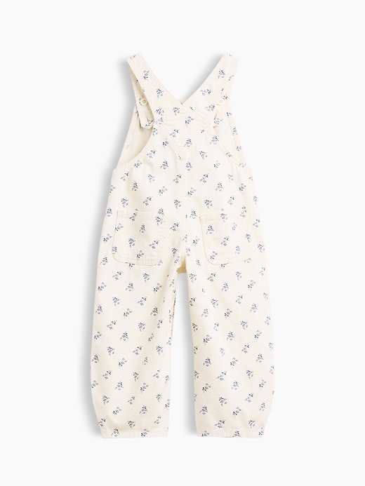 Image number 3 showing, Baby & Toddler Floral Denim Horseshoe Overalls
