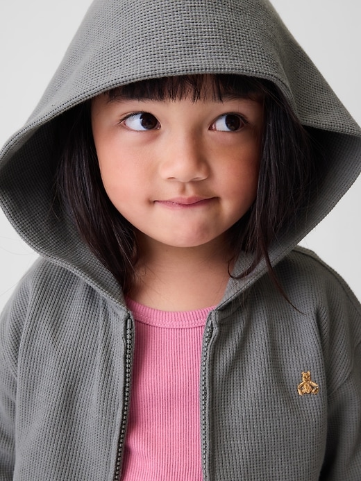 Image number 2 showing, Baby & Toddler Waffle Zip Hoodie