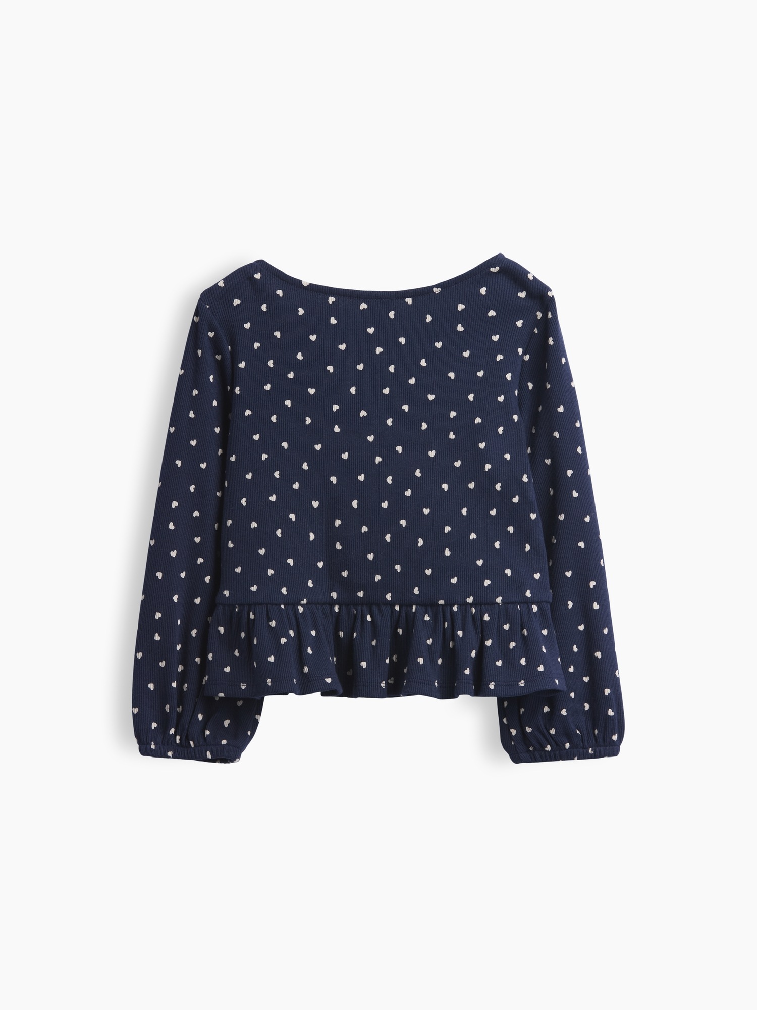 Топ Gap Rib Peplum Top для малышей, цвет: Тёмный Ночной — фото 2