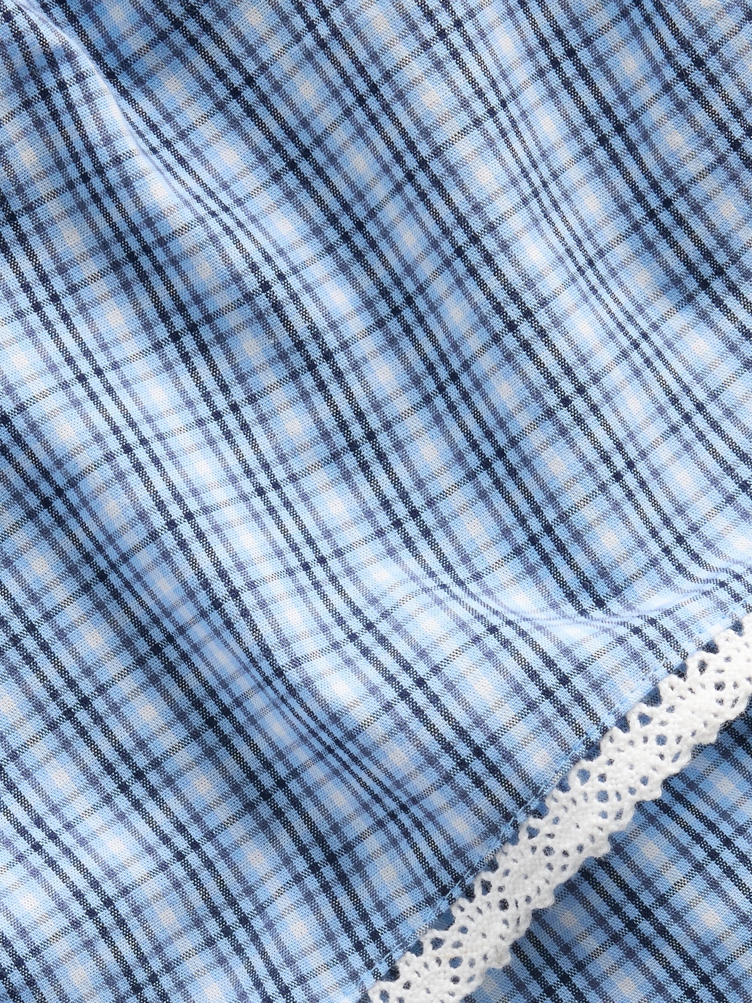 Женские шорты Gap Poplin Bloomer PJ, цвет: Синий клетчатый — фото 5