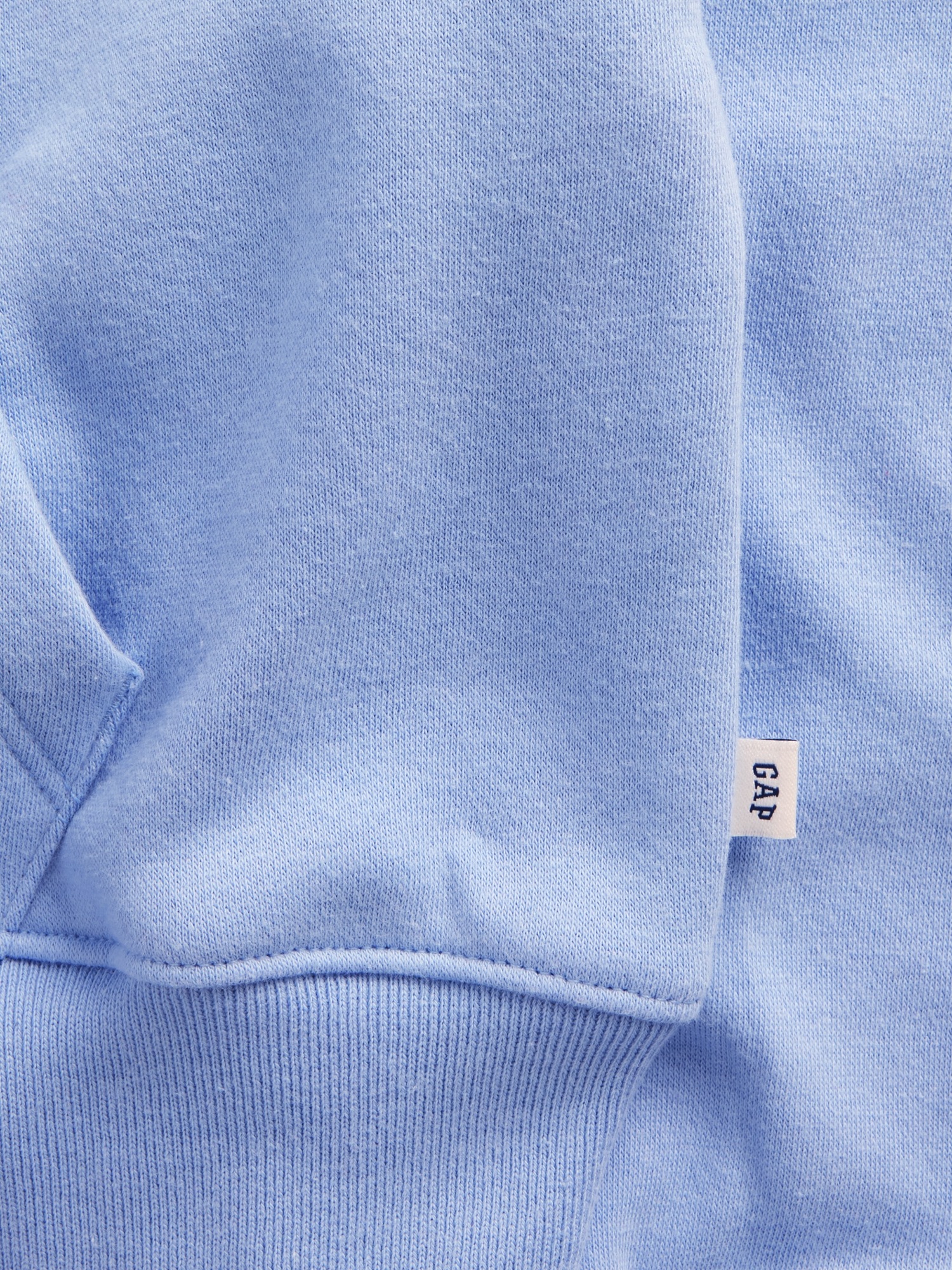 Детское худи Gap VintageSoft Oversized Logo Zip, цвет: Синий — фото 6