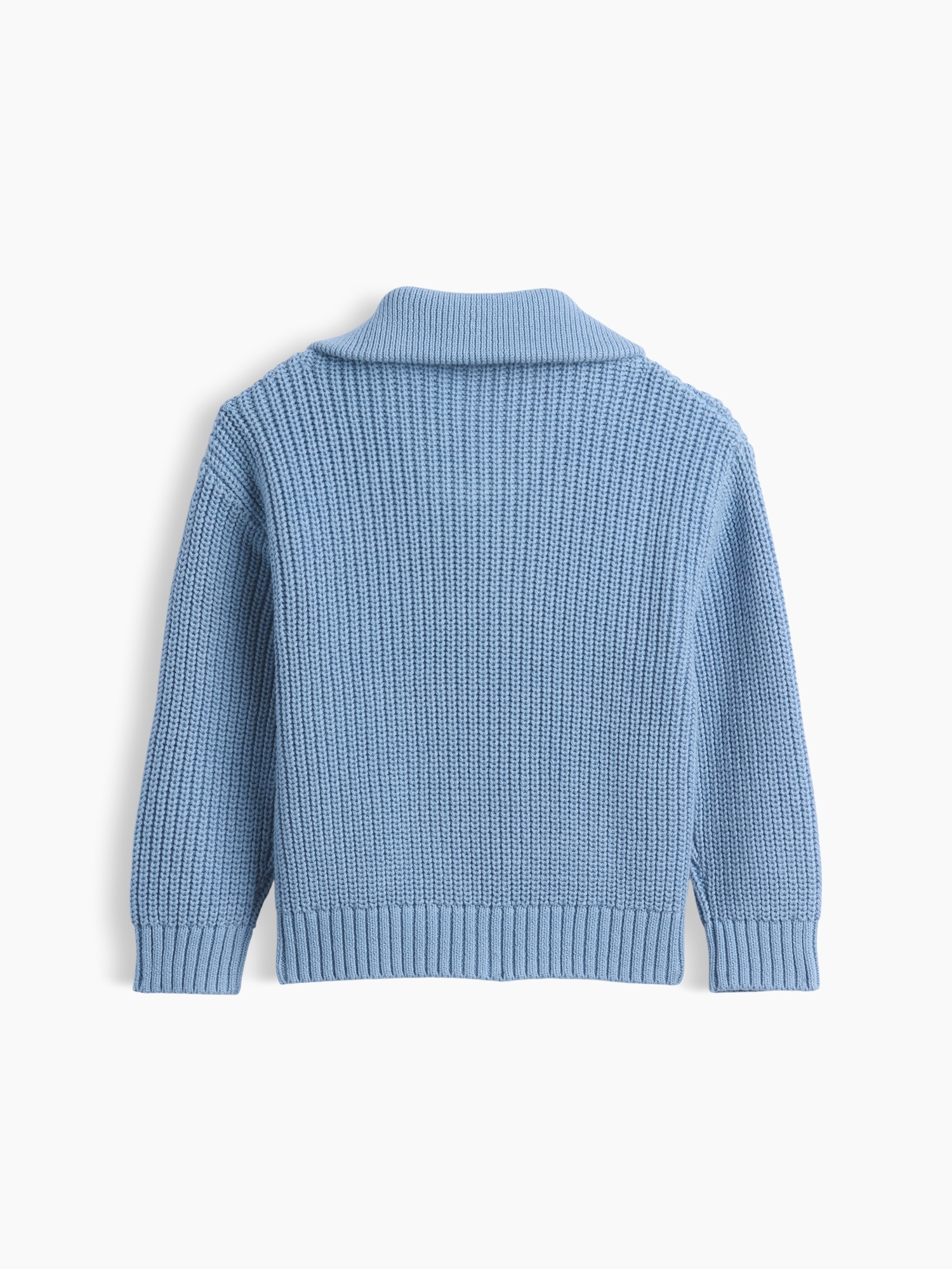 Свитер Gap Quarter-Zip Sweater для малышей, цвет: Синий замшевый — фото 2