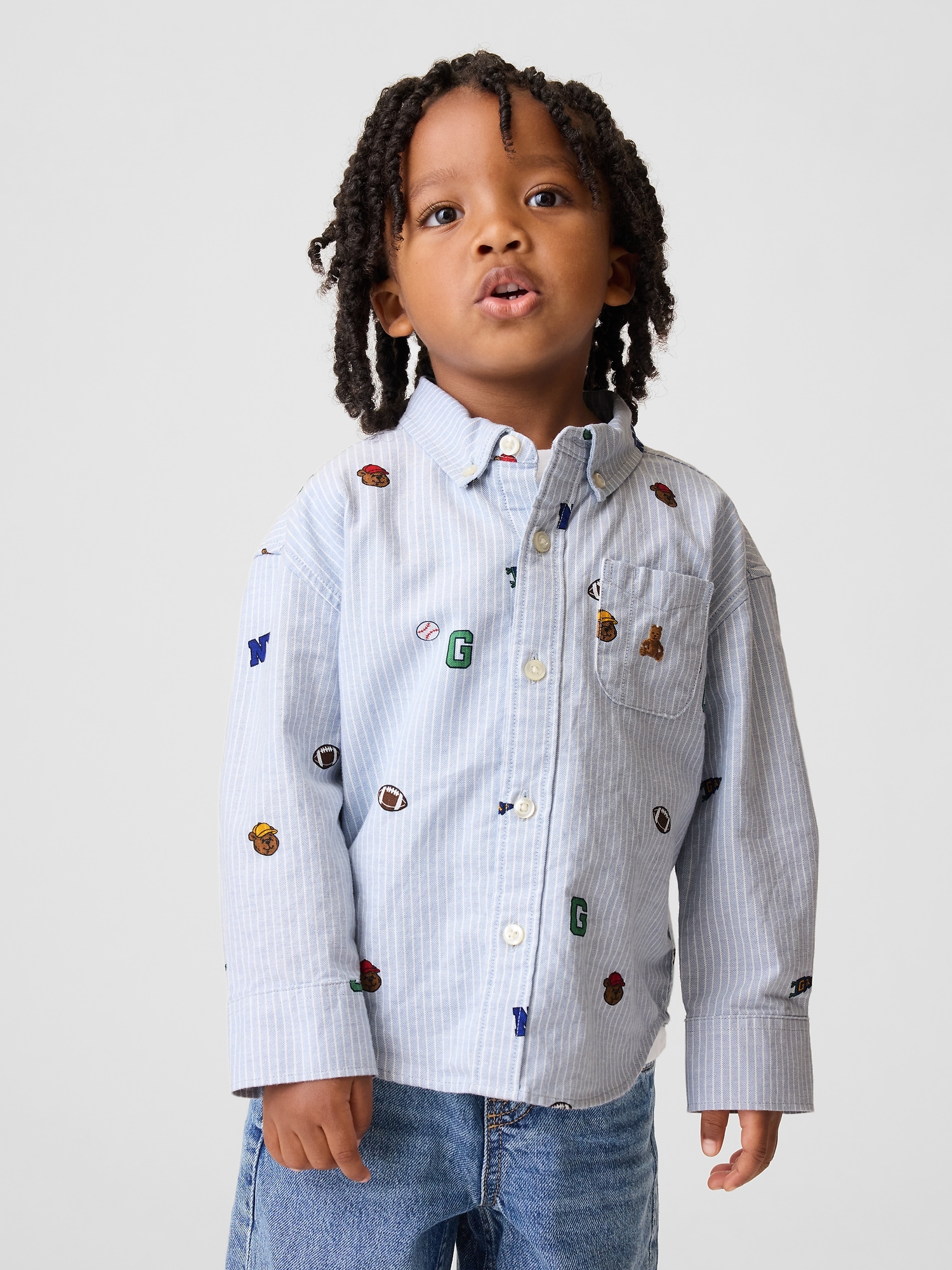 Baby & Toddler Print Oxford Big Shirt