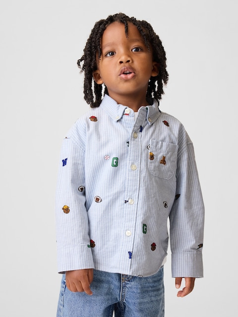 Baby & Toddler Print Oxford Big Shirt