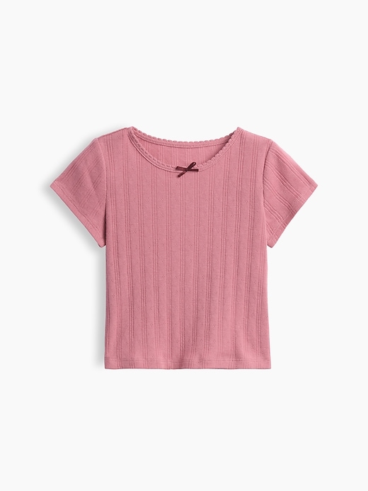 Image number 1 showing, Baby & Toddler Pointelle Rib T-Shirt