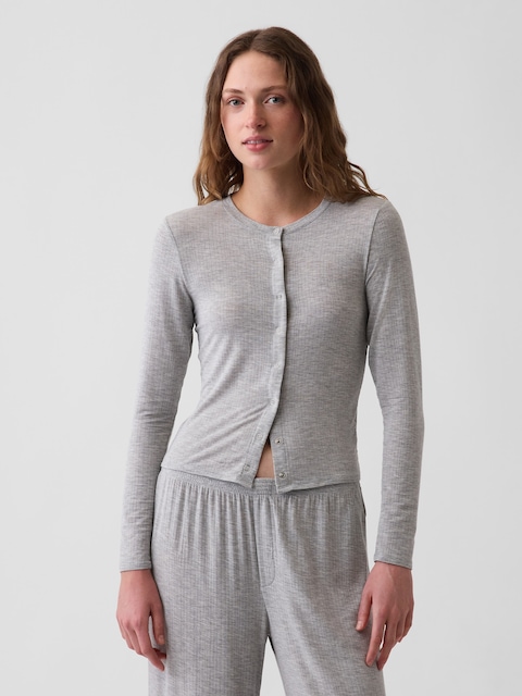 SoftMade Modal Rib PJ Cardigan