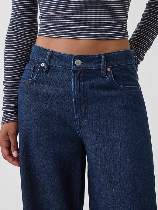 Image number 5 showing, Curvy Mid Rise UltraSoft Baggy Jeans