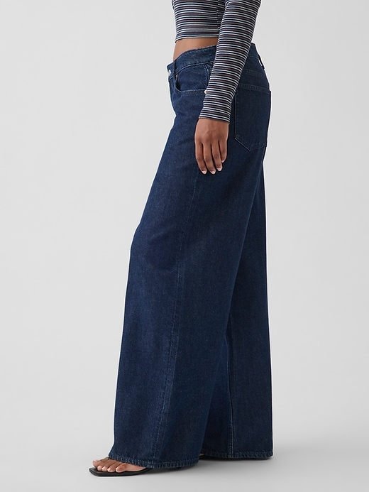 Image number 3 showing, Curvy Mid Rise UltraSoft Baggy Jeans