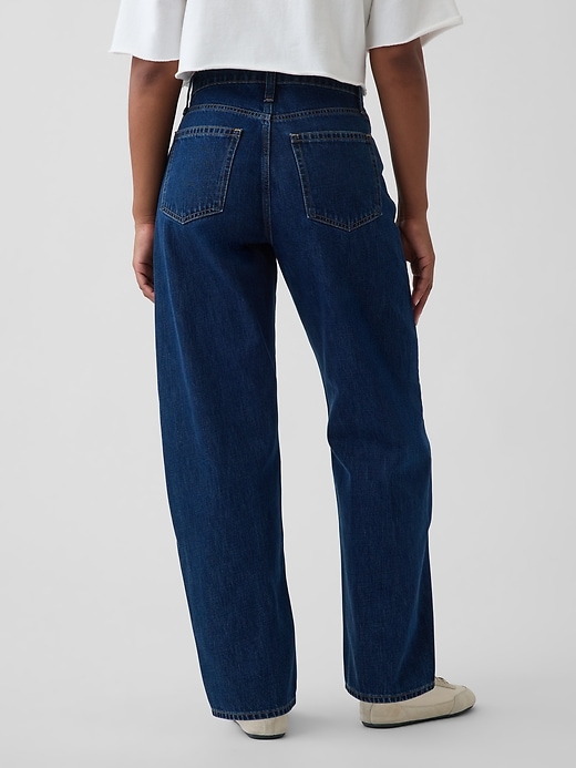 Image number 4 showing, Curvy High Rise Barrel Jeans
