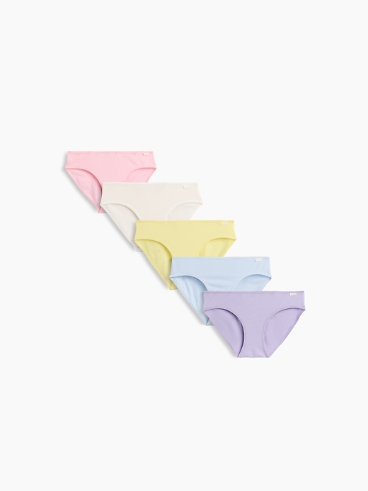 Image number 1 showing, Kids Organic Stretch Cotton Bikini Briefs (5-Pack)