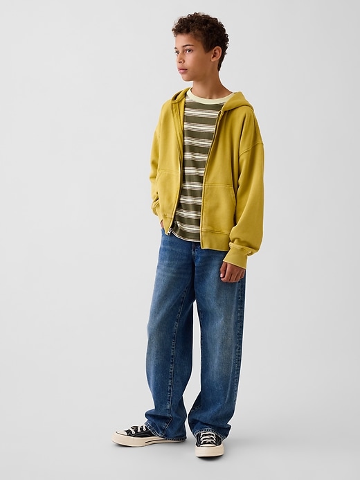 Image number 3 showing, Kids VintageSoft Relaxed Zip Hoodie