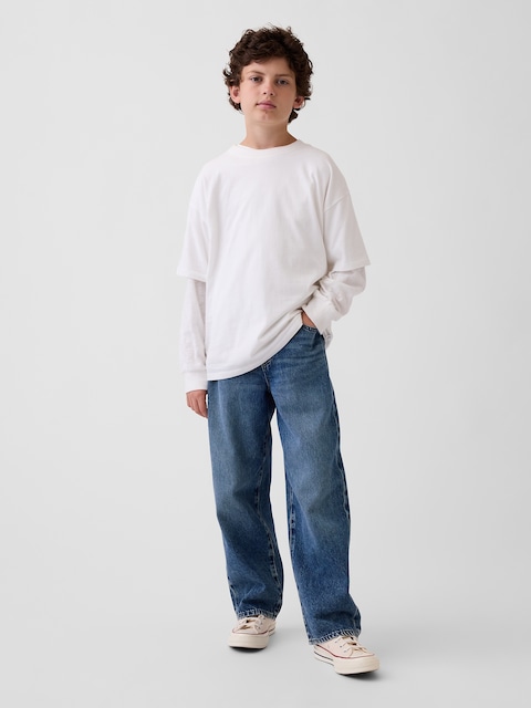 Kids Baggy Taper Jeans