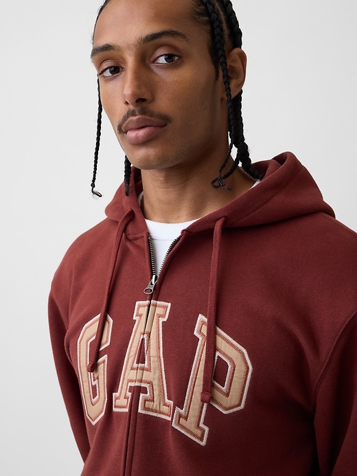 Image number 4 showing, Adult VintageSoft Arch Logo Zip Hoodie