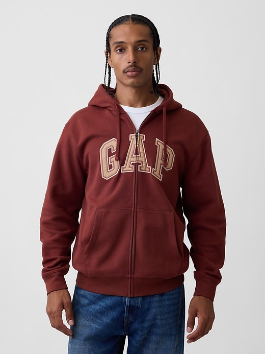 Image number 1 showing, Adult VintageSoft Arch Logo Zip Hoodie